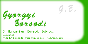 gyorgyi borsodi business card